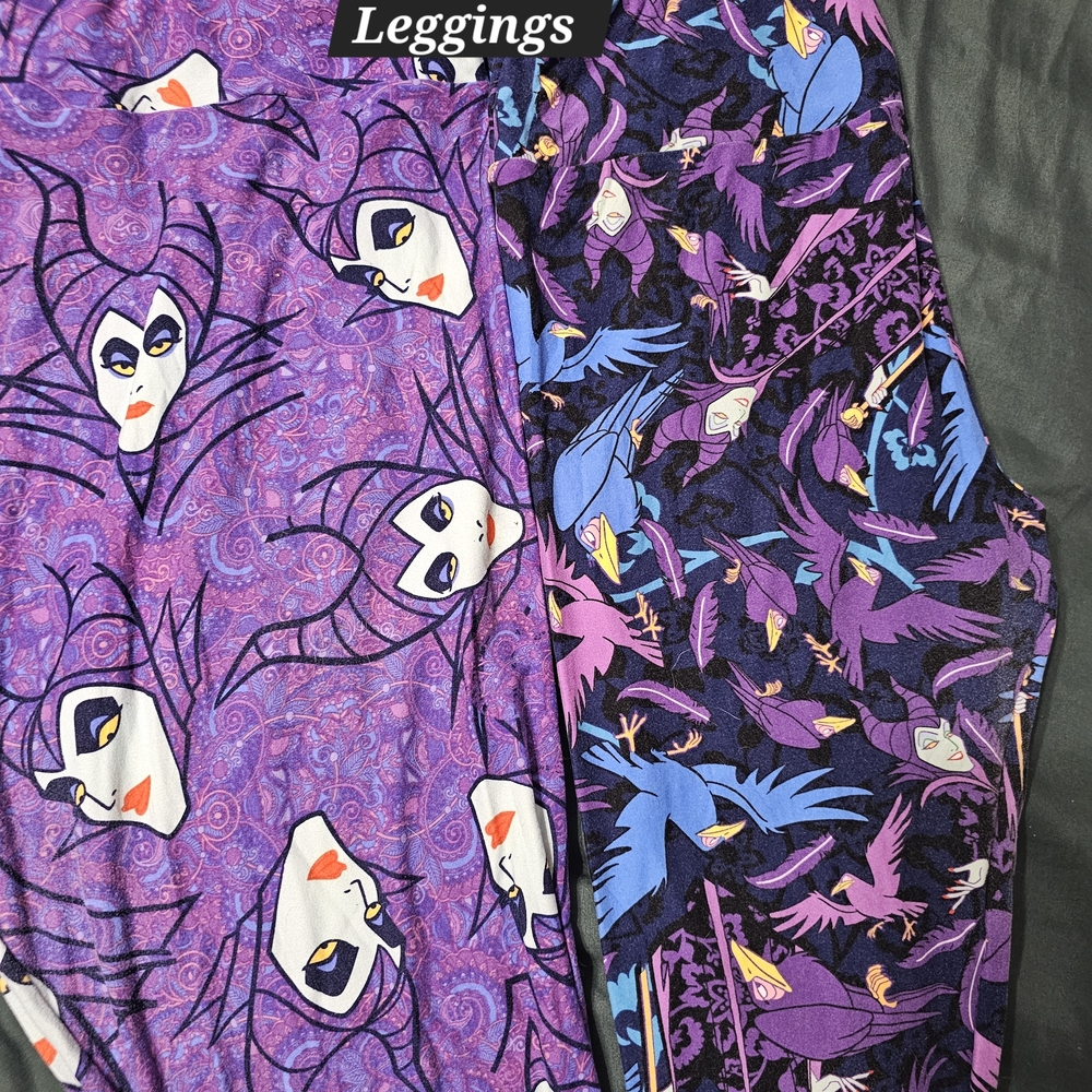 Purple Villain Print Leggings